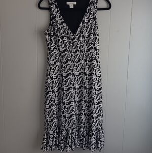 White House Black Market Pleated Sleeveless Dress Size S